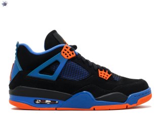 Meilleures Air Jordan 4 Retro "Cavs" Noir Orange Bleu (308497-027)