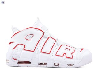 Meilleures Nike Air More Uptempo 96 Blanc Rouge Blanc (921948-102)