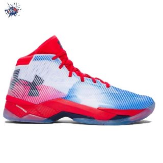 Meilleures Under Armour Curry 2.5 "Texas" Blanc Rouge