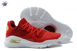 Meilleures Under Armour Curry 4 Low Rouge Or Blanc