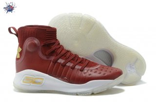 Meilleures Under Armour Curry 4 Rouge Blanc