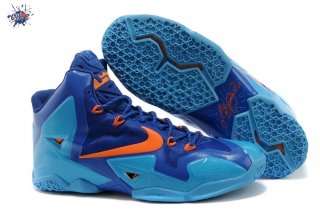 Meilleures Nike Lebron 11 Foncé Bleu Orange