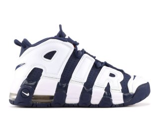 Meilleures Nike Air More Uptempo (Gs) "Olympic" Blanc Marine (415082-104)