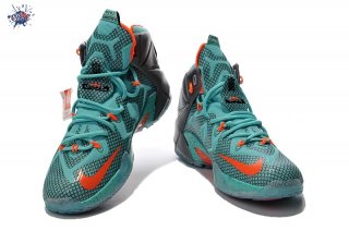 Meilleures Nike Lebron 12 Gris Bleu Orange